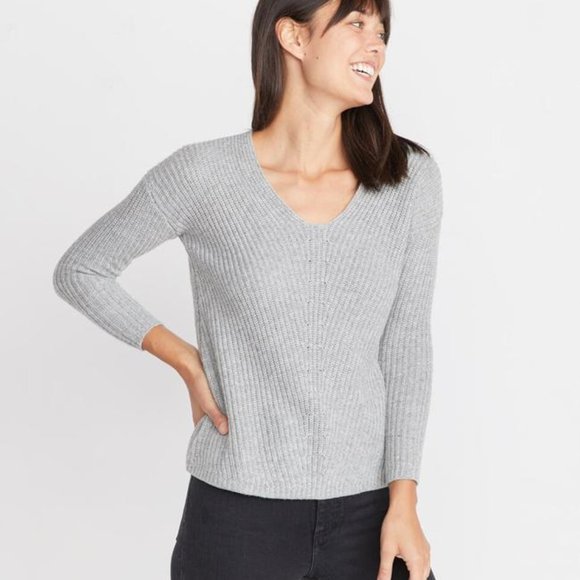 NWOT Marine Layer Elisa Pullover Cashmere Blend Sweater in Heather Gray - Picture 6 of 6